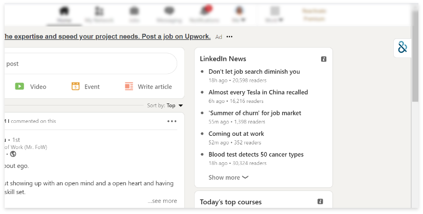 linkedIn page